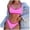 Hot Pink, variant on Riforla Women's Swimwear Print Split Bikini Swimsuit Two Piece Women's Beachwear Tankini Set Solid Color Bathing Suit for Women Hot Pink M