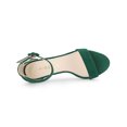 thumbnail image 4 of BLISSFUL STEP Women's Clear Heel Chunky Heels Ankle Strap Sandals, 4 of 7