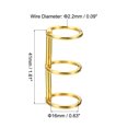 thumbnail image 2 of Unique Bargains 0.63' Dia. 3 Circle Detachable Metal Binder Rings Loose Leaf Rings, Gold Tone 6 Pack, 2 of 6