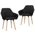 thumbnail image 1 of vidaXL Dining Chairs 2 pcs Black Fabric, 1 of 4