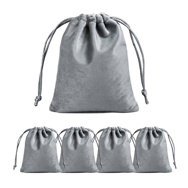 TOPTIE 50 Pcs Sacs à Bijoux en Microfibre, Sacs Cadeaux à Cordon avec Peluche Ultra Douce