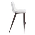 thumbnail image 3 of ZUO Chaise de Bar Magnus (Lot de 2) Blanc & Noyer, 3 of 6