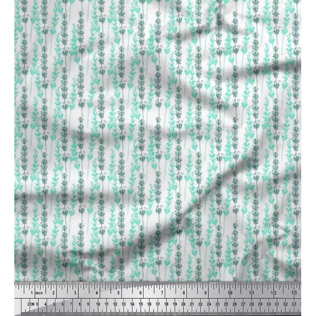 Soimoi Poly Georgette Fabric Lavender Shirting Printed Craft Fabric by The Yard 52 Inch Wide