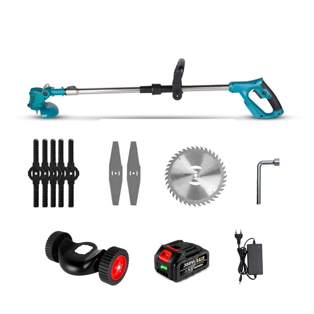 Tondeuse Électrique 1500W Longueur Réglable Pliable Sans Fil à Main Rechargeable pour Jardin, Élagueuse d'Arbustes, Facile à Utiliser
