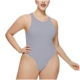 thumbnail image 1 of Yuyuzo Bodysuits for Women Belly Control Sleeveless Racerback Tank Top 1 Piece Crew Neck Rompers, 1 of 4