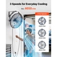 thumbnail image 4 of VEVOR Ventilateur Mural, Ventilateur Suspendu Mural de 20 Po avec Brume, Protection Homologuée IP44, 3 Vitesses, Longue Distance d'Écoulement, Angle de Rotation Réglable, Puissant pour l'Industrie, les Commerces, le Garage, l'Atelier, 4 of 9