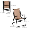 thumbnail image 3 of Outsunny Chaise Pliante d'Extérieur, Chaise Pliable à Sangle Élastique, Beige, 3 of 10