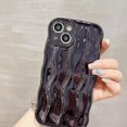 thumbnail image 4 of ORUYROP Designed for iPhone 13 Case,Water Ripple Pattern Curly Wave Frame Soft Cute Phone Cover for Men Women Girls（iPhone 13,Black）, 4 of 7
