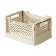thumbnail image 2 of Foldable Storage Basket, Collapsible Organizer Bin with Wheels, Portable Desktop Box for Home Office Bedroom Closet, 2 of 7