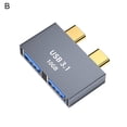 thumbnail image 2 of Type-C Adapter Dual Port Stable Transmission Sturdy Type-C to USB 3.0 Converter for Macbook, 2 of 8