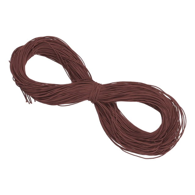 Uxcell Elastic Cord Heavy Stretch String Rope for Crafting DIY Sewing Hook Straps Camping Tie Down Strap Light Coffee 1mm x 100m
