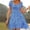 Blue, variant on YUNAFFT Womens Dresses Clearance Women's Summer Sexy Casual Dress Floral Print High Waist Puff Sleeves Retro Tunic Beach Mini Dress Sale