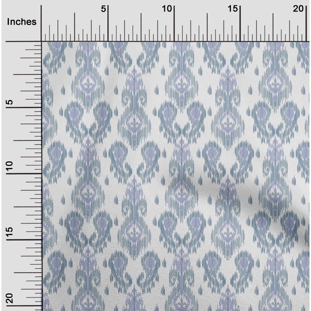 oneOone Polyester Lycra Fabric Paisley Ikat Decor Fabric Printed BTY 56 Inch Wide
