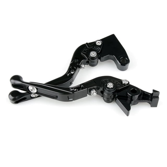 Adjustable Folding Extendable Brake Clutch Levers For Yamaha YZF R1 09-14 Black