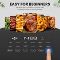 thumbnail image 4 of edx 6 Qt Air Fryer, Electric Multifunctional Cooker with 400F for Crispy, Digital LED, Grey, 4 of 9