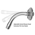 thumbnail image 3 of Rotating Shower Head Extension Arm, Swiveling Shower Head Arm Sturdy Beautiful Decorative Adjustable Stainless Steel with Flange for Bathroom, 3 of 8