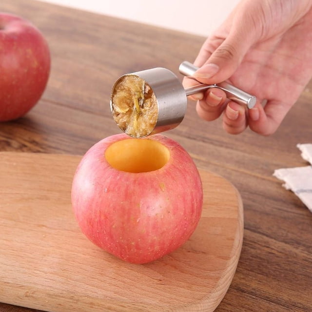 mtvxesu 304 Stainless Steel Multi-Function Fruit Core Cutter | Apple Pear Pineapple Coring Tool | Kitchen Gadget for Easy Core Removal | Dishwasher Safe | 1Pc