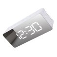 thumbnail image 1 of QualitChoice Angle d'Alarme Numérique Réglable 7,48 Pouces A Mené l'Horloge de Projecteur de Radio d'Alimentation d'Écran Acrylique d'Horloges Intérieures de Lumière Blanche, 1 of 6