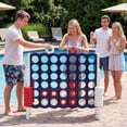 thumbnail image 2 of Gymax Ensemble de Jeu 4 en Ligne Jumbo 4-to-Score Enfants Adultes avec 42 Anneaux Jumbo, 2 of 10