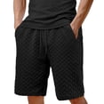 thumbnail image 1 of hotojiny Mens Athletic Shorts with Pockets Solid Drawstring Wide Leg Textured Short Pants Casual Breathable Golf Workout Beach Shorts, 1 of 6