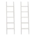 thumbnail image 4 of MasteelfCA 2Pcs Wooden Ladder Adornment Simulated Furniture Model Chic Photo Prop White, 4 of 7