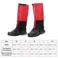 thumbnail image 2 of Unique Bargains Leg Gaiters, Waterproof Shoe Covers Adjustable Snow Boot Gaiter, Red, S, 2 of 6