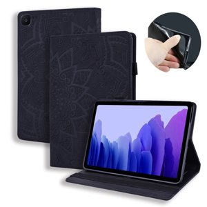 Dteck Onglet Galaxy A7 2020 Comprimé Case, Folio Case pour Samsung Galaxy Tab A7 10.4 de pouce SM-T500 T505 T507 Embossé PU Couverture de support en cuir, noir