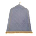 thumbnail image 4 of veasfak Islamic Prayer Rug Home Embossing Soft Worship Kneel Thick Prayer Carpet Mat light gray, 4 of 9