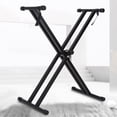 thumbnail image 3 of Loewten Portable X-Style Keyboard Stand Double Braced Music Electric Organ Holder Adjustable Height, Double Keyboard Stand, 3 of 8