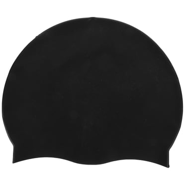 Unisex Silicone Swimming Waterproof Swim Caps Swimming Hat Sports Elastic Swimming Hat Rubber Swimming Accessory for Adult Men Women(Black)