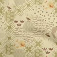thumbnail image 1 of oneOone Georgette Viscose Light Yellow Fabric Asian Japanese Pattern Fabric For Sewing Printed Craft Fabric By The Yard 42 Inch Wide, 1 of 4