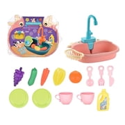 Kitchen Kids Mini Water Dispenser Electric Dishwasher Pretend Play House Games Role Playing Food Summer Kitchen Toys For Girls