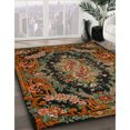 thumbnail image 2 of Ahgly Company Tapis d'Intérieur Rectangulaire Traditionnel Médaillon Rouge, 5 Pieds x 7 Pieds, 2 of 6