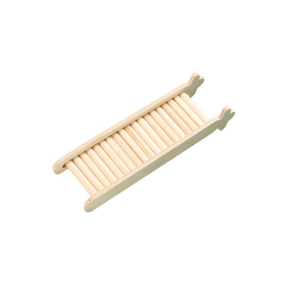Maytalsory Jouet d'Escalade pour Hamster Cage Échelle en Bois Échelle Pont pour Hamsters Échelle Trapézoïdale Beige Grande Échelle