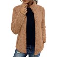 thumbnail image 1 of CEHVOM Femme Mode Manches Longues Confortable Hauts Amples Poche Manteau Long Blouse Liquidation, 1 of 6