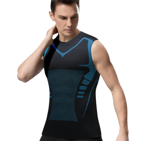 tumgatte Gilet de Mise en Forme Ionique, Haut de Compression pour Hommes pour la Gynécomastie