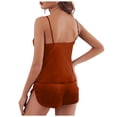 thumbnail image 5 of Fankiway Vêtements d'Intérieur Décontractés pour Femmes Sans Manches à Col Rond Hauts Shorts Couleur Pyjamas de Nuit Ensembles Vêtements d'Entraînement pour Femmes Ensembles de Vêtements pour Femmes, 5 of 5