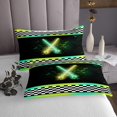 thumbnail image 3 of Erosebridal Lightsaber Coverlet Set Twin, Sports Game Bedding Set, Geometric Decor 2 Pieces, 3 of 5