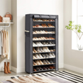 thumbnail image 2 of 10 Tiers Shoe Rack with Dustproof Cover 45 Pairs Closet Shoe Storage Cabinet Organizer, 2 of 7