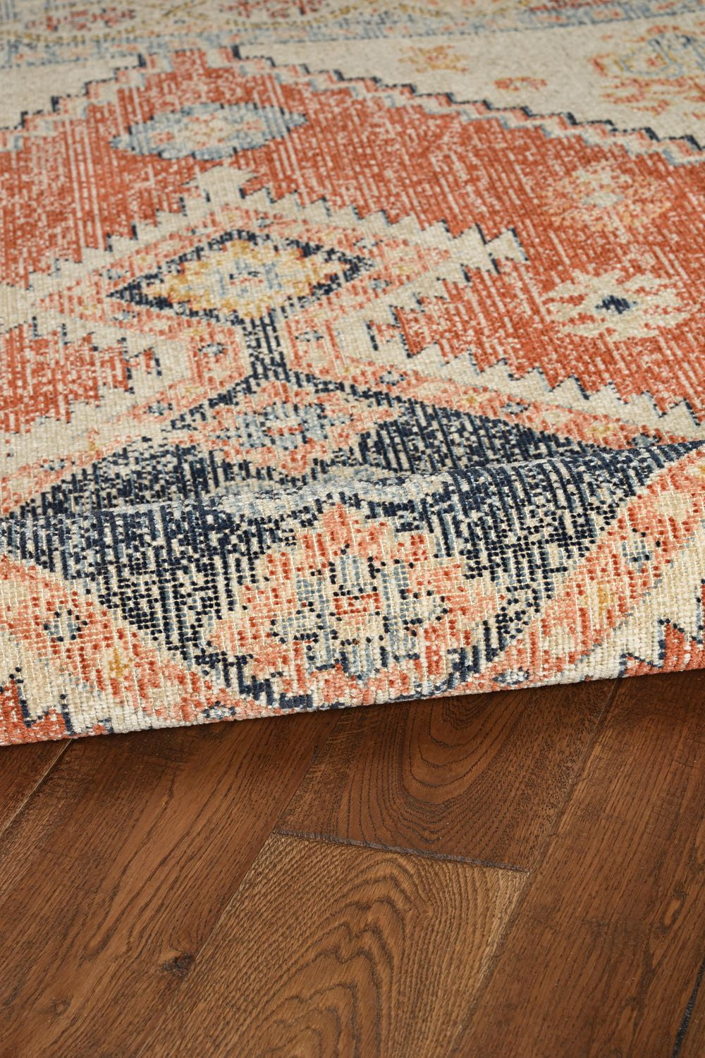 Tapis d'appoint Grand Zéro Lofton ivoire et rouille de 3 pi x 5 pi