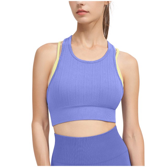 Lace Bras for Women Full-Coverage Bra Feature V-Neck Training Bra Style W-1804 Blue L