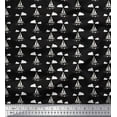 thumbnail image 1 of Soimoi Silk Fabric Cloud,Fish & Yacht Nautical Print Fabric by The Yard 42 Inch Wide, 1 of 3