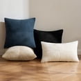 thumbnail image 3 of 2 Packs Boho Decorative Throw Pillow Covers for Sofa Couch Bed Home Decor, 18x18 inch, Blue, 3 of 6