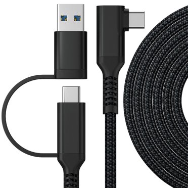 TIMIFIS 5M USB And Type-C 2 In 1 Charge Cable For Oculus Quest 2 Link USB 3.1 Gen 1 Quick Data Transfer Charging Cable For Oculus Quest 2 Accessories Gift