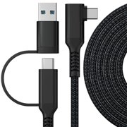 EGNMCR 5M USB And Type-C 2 In 1 Charge Cable For 2 Link USB 3.1 Gen 1 Quick Data Transfer Charging Cable For 2 Accessories Adapter Cable