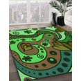 thumbnail image 3 of Ahgly Tapis Rectangulaire Lavable en Machine Intérieur Transitionnel Marron Chocolat, 2 Pieds x 3 Pieds, 3 of 7