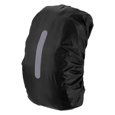 Uxcell Housse Imperméable de Pluie pour Sac à Dos, Housse de Sac à Dos 15 L-25 L, Housse de Pluie pour Sac avec Sangle Réfléchissante [Noir]