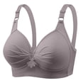 thumbnail image 3 of Bras for Women, Womans Printing Gathered Together Large Size Daily Bra Underwear No Rims, 3 of 4