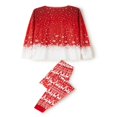 thumbnail image 4 of Christmas Family Pajamas Set Matching Sleepwear Deer Snowflake Print Pullover + Pants Set, 4 of 7