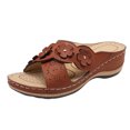 thumbnail image 2 of DPTALR Sandales Compensées Décontractées à Fleurs pour Femmes Dames Chaussures Pantoufles d'Extérieur, 2 of 6